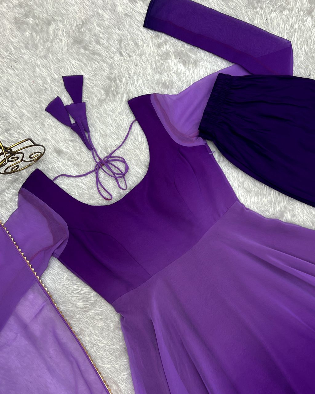 Multi color anarkali