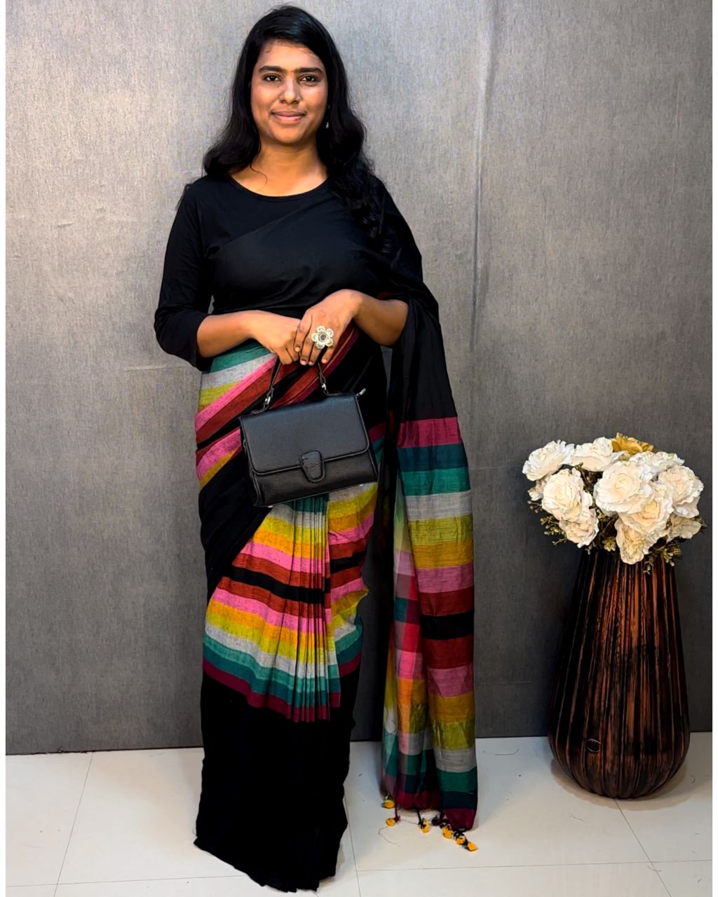 Rainbow skirt saree + blouse