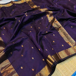 Nayanthara purple saree