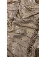 Space beads work saree