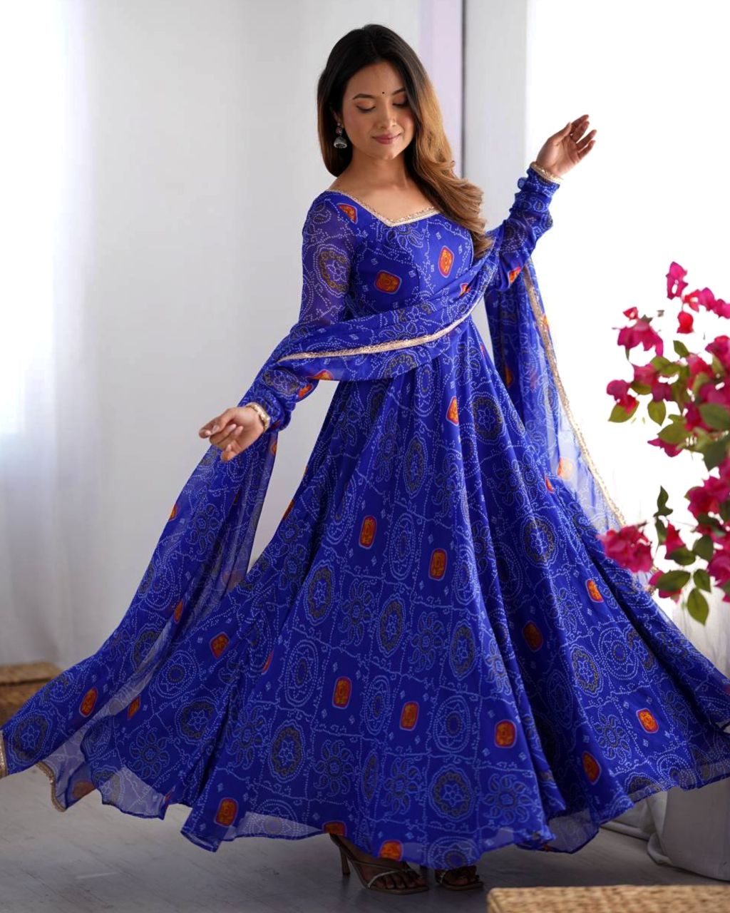 Bandhini gown