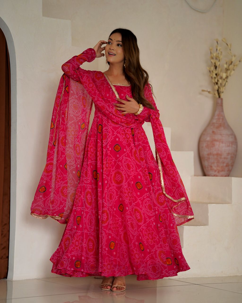 Bandhini gown