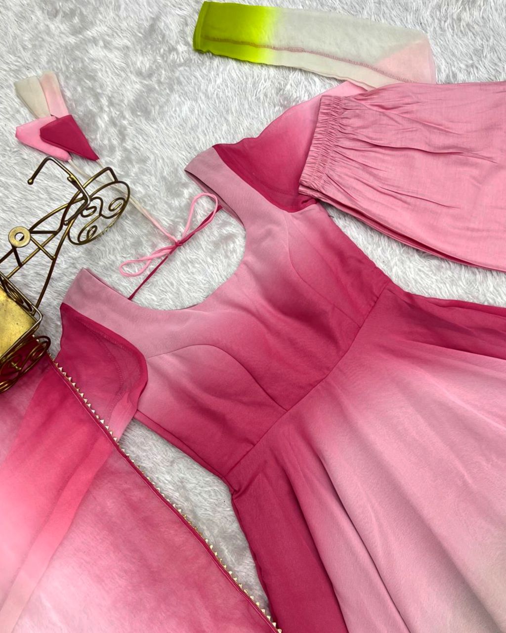 Multi color anarkali