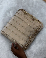 Space beads work saree