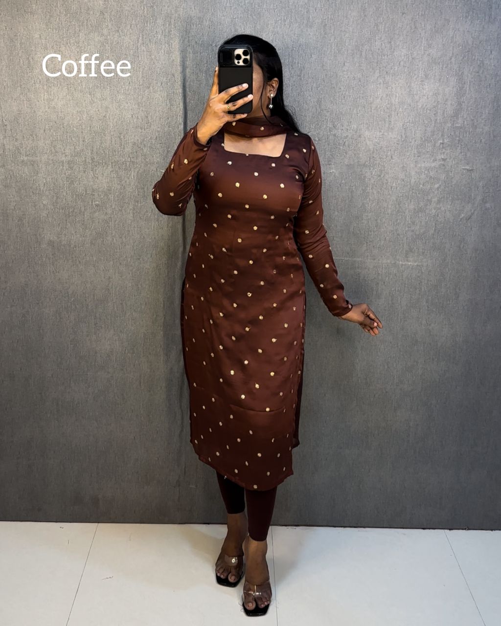 Silk georgette kurti