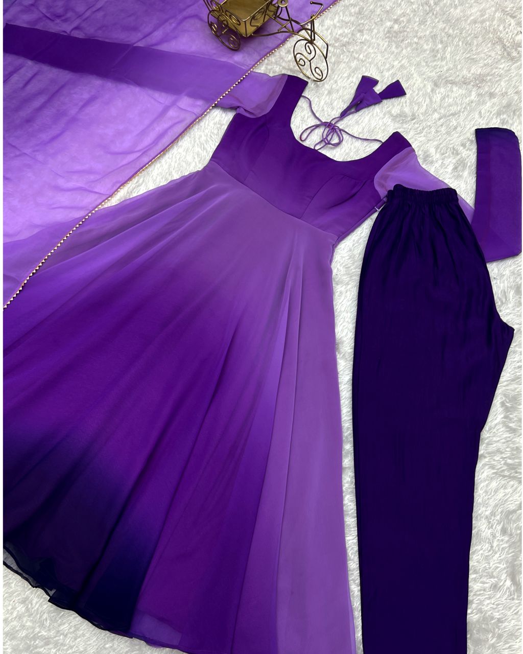 Multi color anarkali