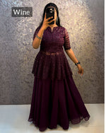 Sharara / palazo + peplum top