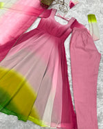 Multi color anarkali