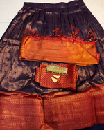 Soft lehenga 001 blue + red