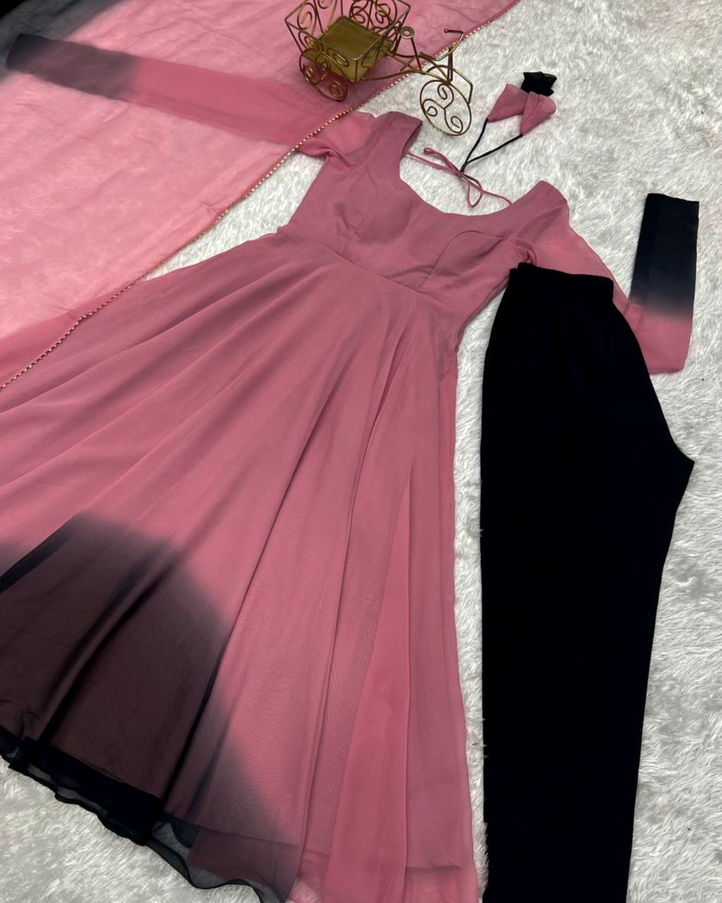 Multi color anarkali