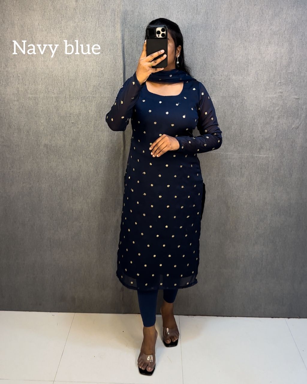 Silk georgette kurti