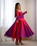 Multi color anarkali