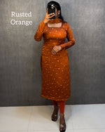 Silk georgette kurti