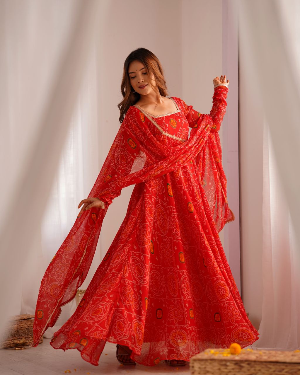 Bandhini gown