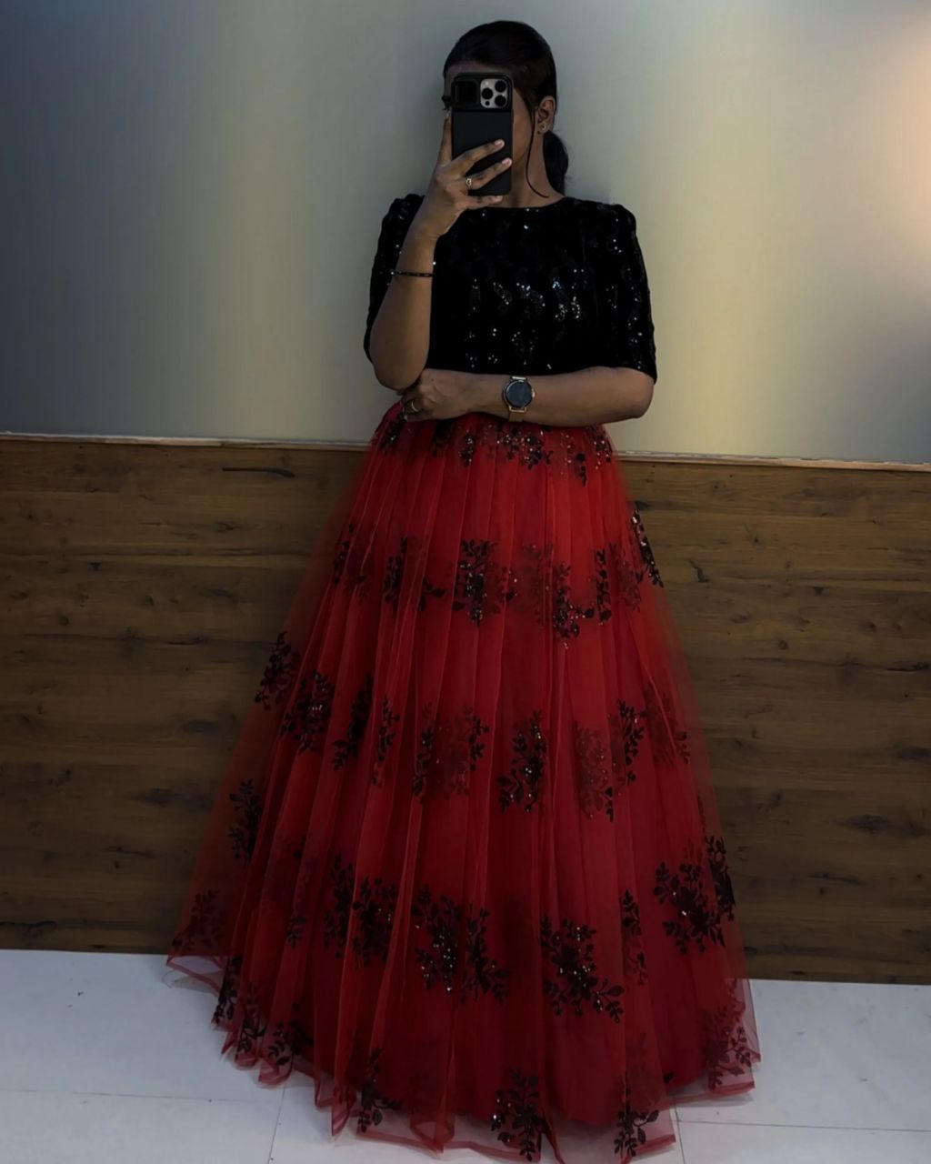 Netted Lehenga