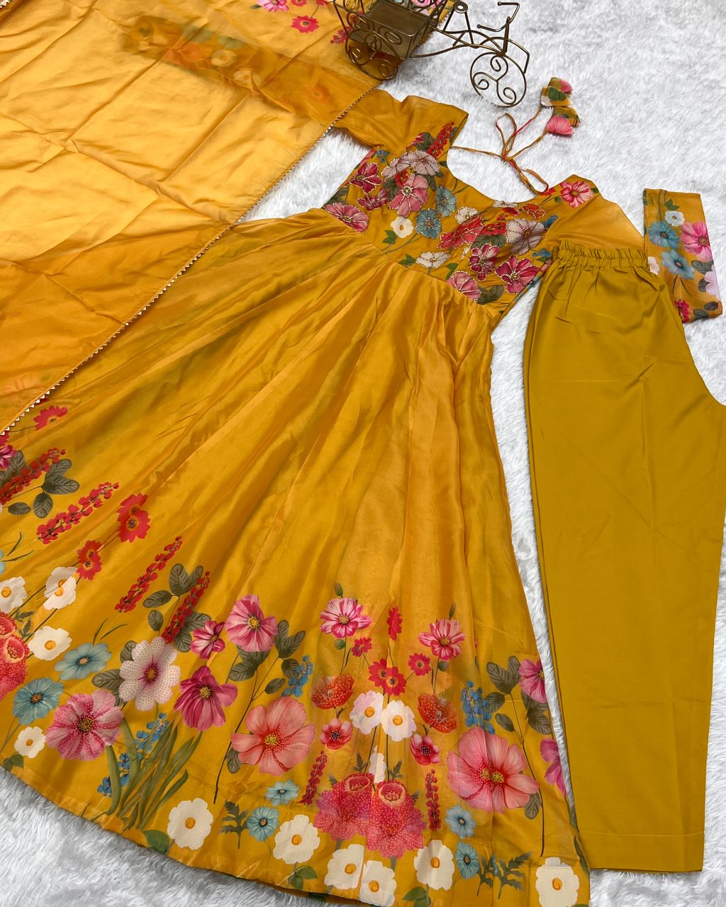 Organza floral gown