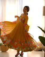 Organza floral gown