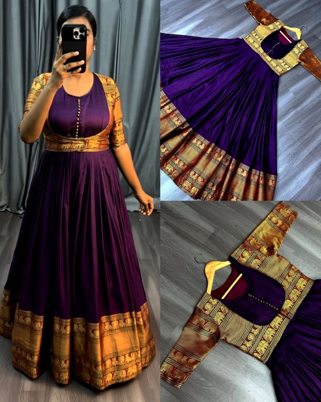 Gown + coat purple