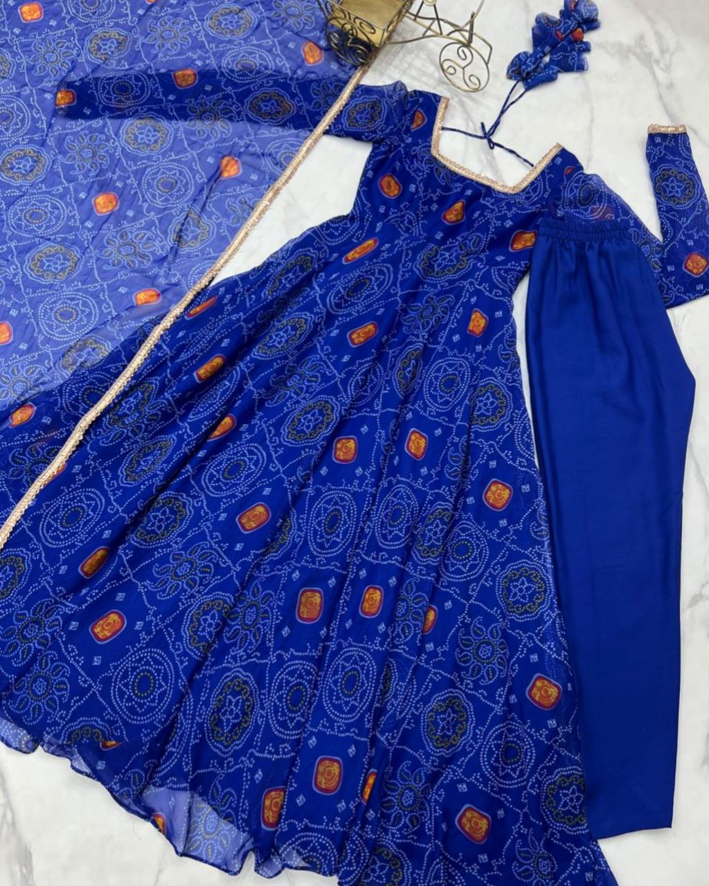 Bandhini gown