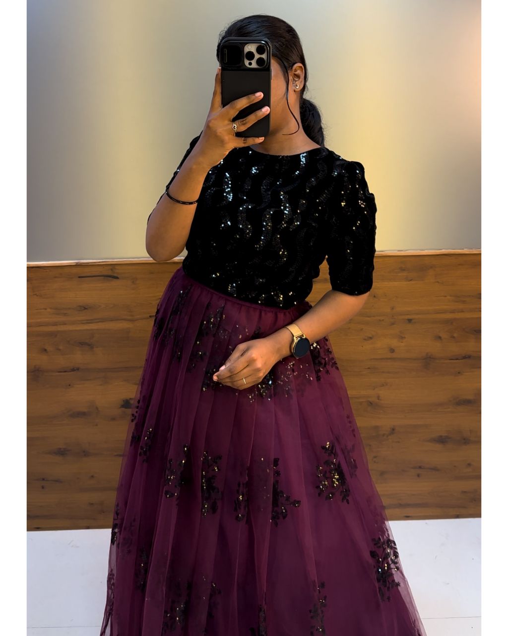 Netted Lehenga