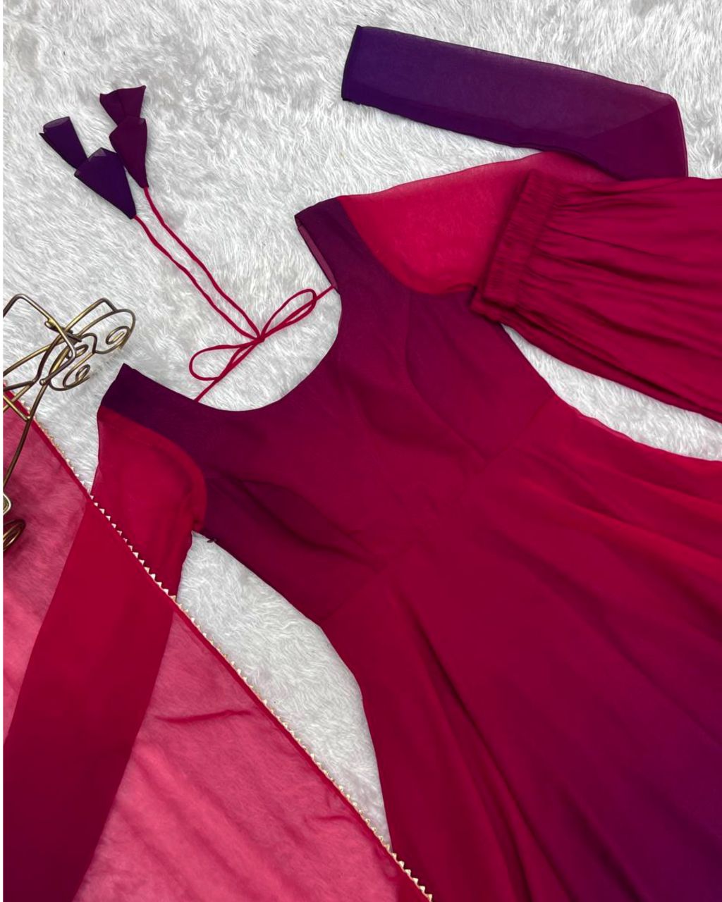 Multi color anarkali