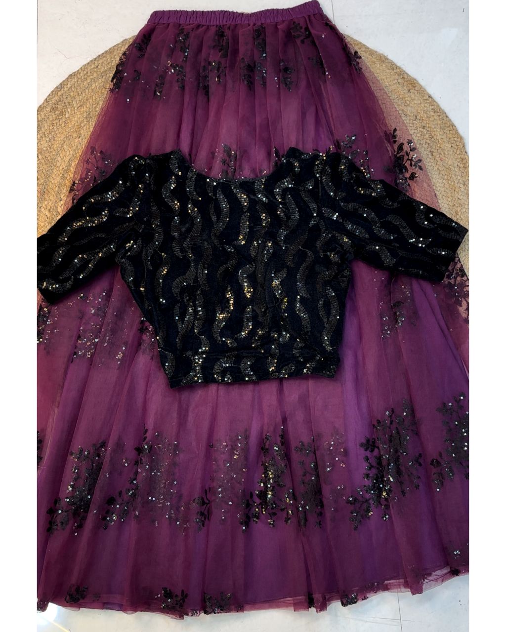 Netted Lehenga
