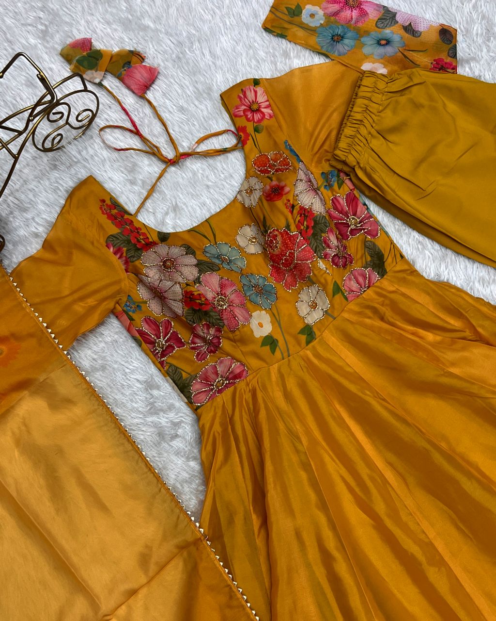 Organza floral gown