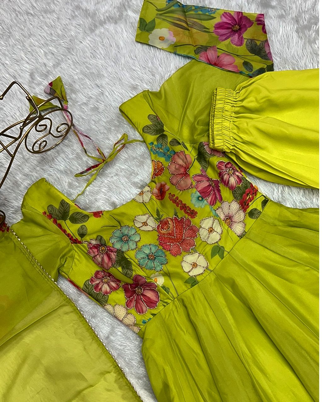 Organza floral gown