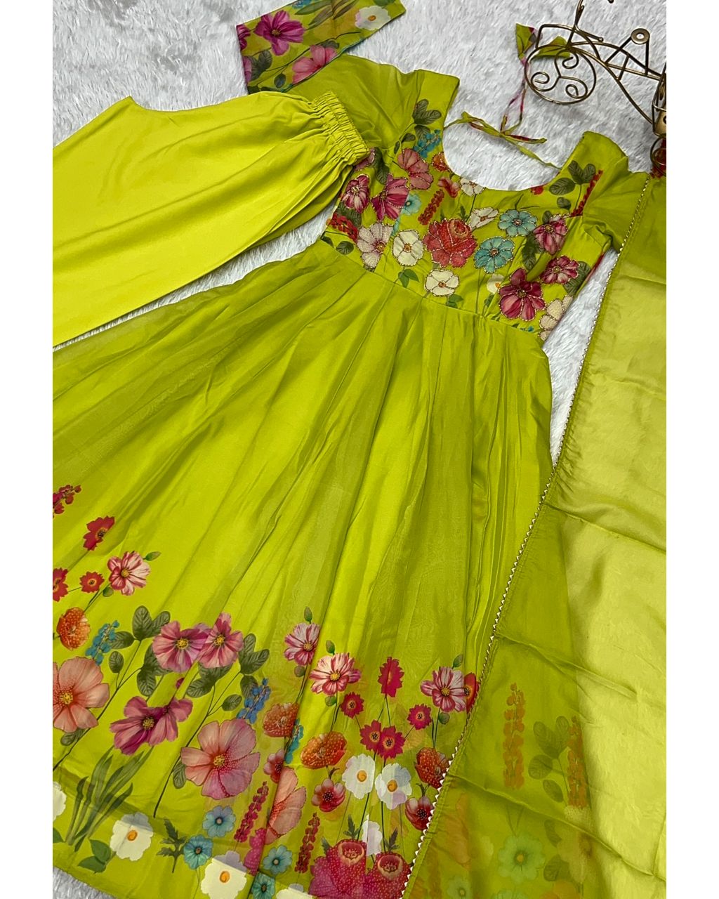 Organza floral gown