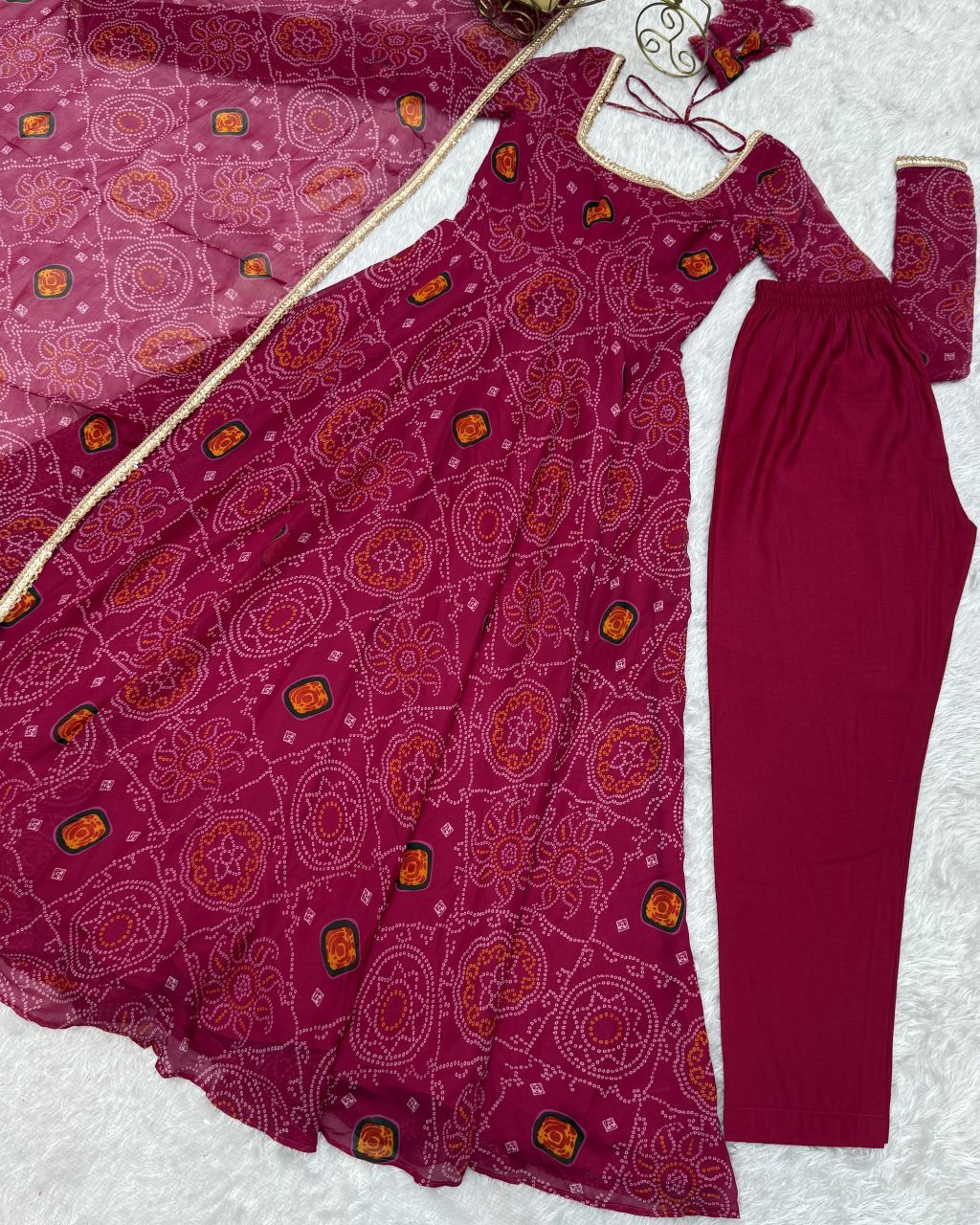 Bandhini gown