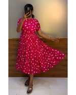 Heart printed midi