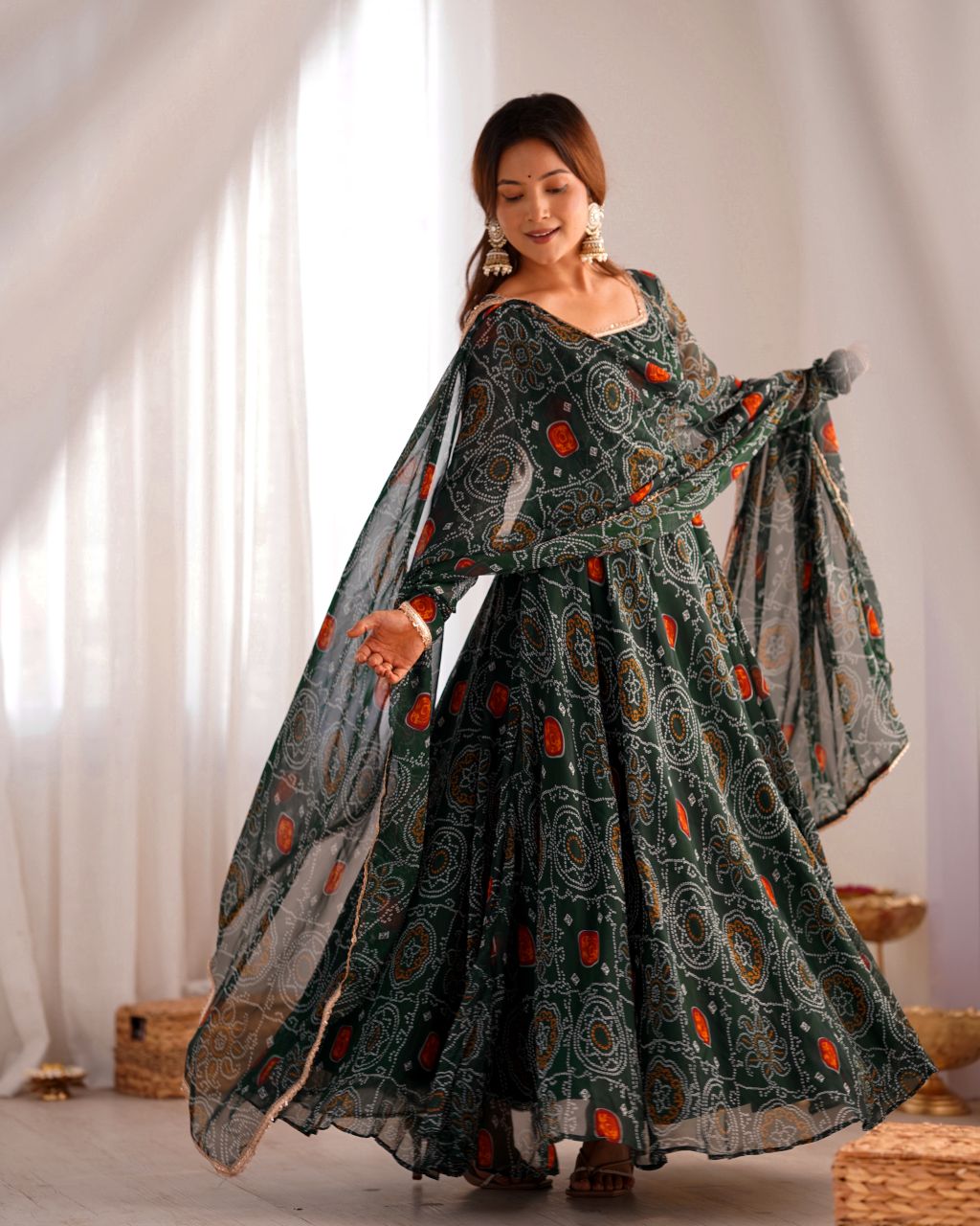 Bandhini gown