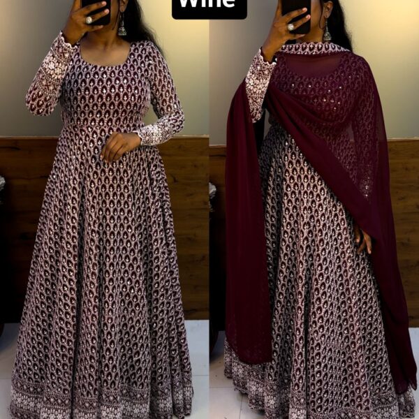 1 Nandhini Gown - Wine